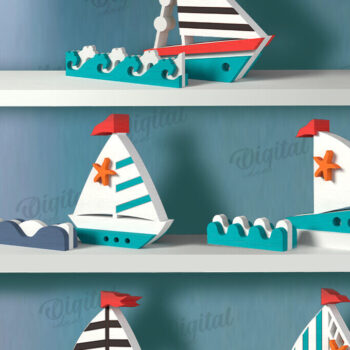 Intra απο ξύλο plywood 3mm-4mm πάχος – Ocean Shelf Sitters Bundle Cut Laser Δίασταση  20x20 cm INTRAFABR-121439650 - Image 1