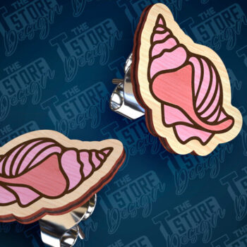 Intra απο ξύλο plywood 3mm-4mm πάχος – Ocean Stud Earrings| Αρχείο CNC Δίασταση 5x5 cm INTRAFABR-93012436 - Image 1