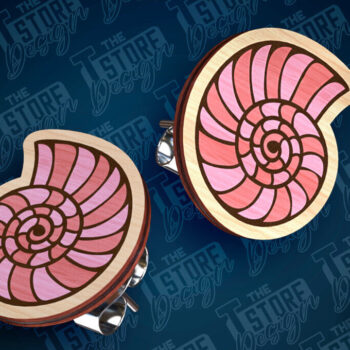 Intra απο ξύλο plywood 3mm-4mm πάχος – Ocean Stud Earrings| Αρχείο CNC Δίασταση 5x5 cm INTRAFABR-93012442 - Image 1