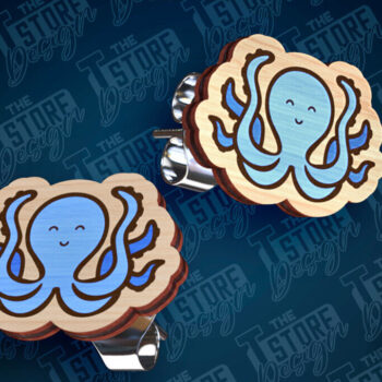 Intra απο ξύλο plywood 3mm-4mm πάχος – Ocean Stud Earrings| Αρχείο CNC Δίασταση 5x5 cm INTRAFABR-93012538 - Image 1