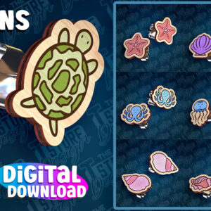 Intra απο ξύλο plywood 3mm-4mm πάχος – Ocean Stud Earrings| Αρχείο CNC Δίασταση  5x5 cm INTRAFABR-93012564