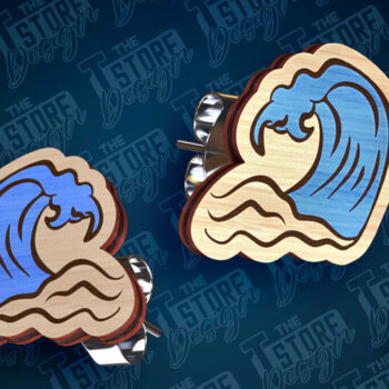 Intra απο ξύλο plywood 3mm-4mm πάχος – Ocean Stud Earrings| Αρχείο CNC Δίασταση  5x5 cm INTRAFABR-93012564 - Image 7