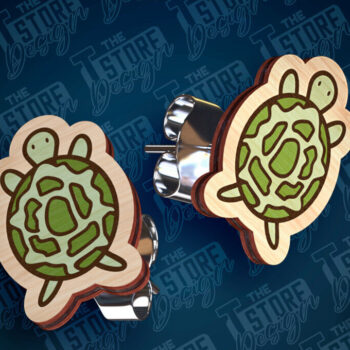 Intra απο ξύλο plywood 3mm-4mm πάχος – Ocean Stud Earrings| Αρχείο CNC Δίασταση  5x5 cm INTRAFABR-93012564 - Image 8