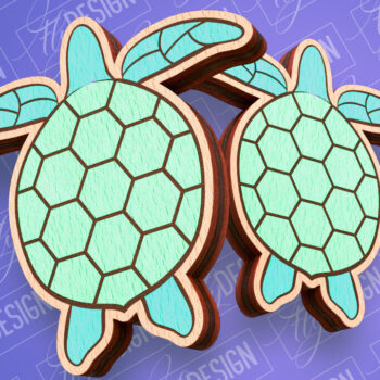 Intra απο ξύλο plywood 3mm-4mm πάχος – Ocean Stud Earrings| Αρχείο CNC Δίασταση  5x5 cm INTRAFABR-93007235 - Image 1