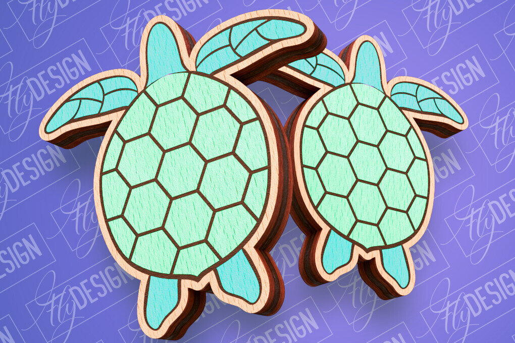 Intra απο ξύλο plywood 3mm-4mm πάχος – Ocean Stud Earrings| Αρχείο CNC Δίασταση  5x5 cm INTRAFABR-93007235