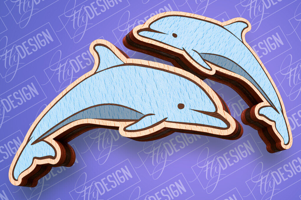 Intra απο ξύλο plywood 3mm-4mm πάχος – Ocean Stud Earrings| Αρχείο CNC Δίασταση  5x5 cm INTRAFABR-93007245