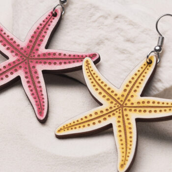 Intra απο ξύλο plywood 3mm-4mm πάχος – Πακέτο σκουλαρίκια Ocean Vibes Δίασταση  5x5 cm INTRAFABR-121578057 - Image 20