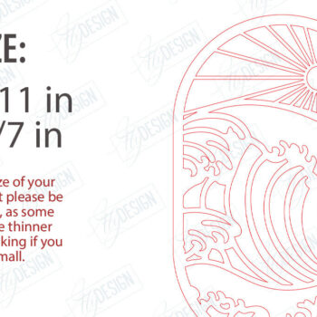 Intra απο ξύλο plywood 3mm-4mm πάχος – Πακέτο κοπής λέιζερ διακόσμησης τοίχου ωκεανού | CNC Δίασταση 40x30 cm INTRAFABR-123119264 - Image 2