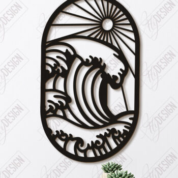 Intra απο ξύλο plywood 3mm-4mm πάχος – Ocean Wall Decor| Τέχνη τοίχου Δίασταση  40x30 cm INTRAFABR-123119202 - Image 1