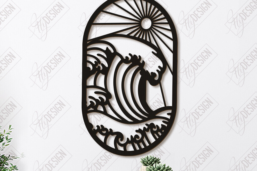 Intra απο ξύλο plywood 3mm-4mm πάχος – Ocean Wall Decor| Τέχνη τοίχου Δίασταση  40x30 cm INTRAFABR-123119202