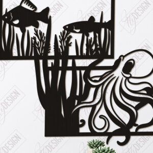 Intra απο ξύλο plywood 3mm-4mm πάχος – Ocean Wall Decor| Τέχνη τοίχου Δίασταση  40x30 cm INTRAFABR-123119198