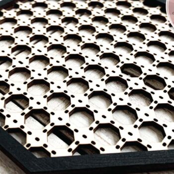 Intra απο ξύλο plywood 3mm-4mm πάχος – Octagon, Rattan Frame Δίασταση 45x45 cm INTRAFABR-70685267 - Image 2