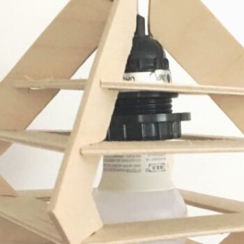 Intra απο ξύλο plywood 3mm-4mm πάχος – Κοπή λέιζερ με οκτάεδρο φωτιστικό Δίασταση  20x20 cm INTRAFABR-36870839 - Image 1