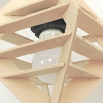 Intra απο ξύλο plywood 3mm-4mm πάχος – Κοπή λέιζερ με οκτάεδρο φωτιστικό Δίασταση  20x20 cm INTRAFABR-36870839 - Image 2