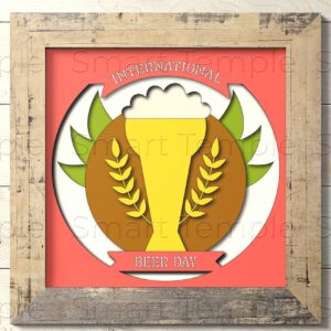 Intra απο ξύλο plywood 3mm-4mm πάχος – October Fest Shadow Box, Beer Δίασταση  20x20 cm INTRAFABR-76995294