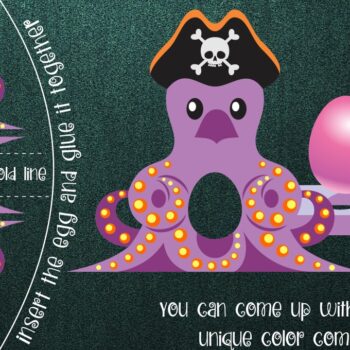 Intra απο ξύλο plywood 3mm-4mm πάχος – Χταπόδι - Πρότυπο θήκης αυγών σοκολάτας Δίασταση 20x20 cm INTRAFABR-9766710 - Image 2