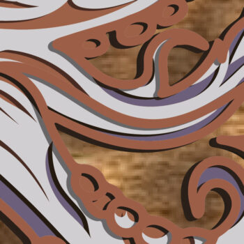 Intra απο ξύλο plywood 3mm-4mm πάχος – Octopus Multilayer/3D Octopus/Paper/ Δίασταση  20x20 cm INTRAFABR-76629484 - Image 4