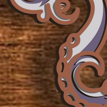 Intra απο ξύλο plywood 3mm-4mm πάχος – Octopus Multilayer/3D Octopus/Paper/ Δίασταση  20x20 cm INTRAFABR-76629484 - Image 5