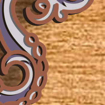 Intra απο ξύλο plywood 3mm-4mm πάχος – Octopus Multilayer/3D Octopus/Paper/ Δίασταση  20x20 cm INTRAFABR-76629484 - Image 6