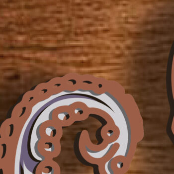 Intra απο ξύλο plywood 3mm-4mm πάχος – Octopus Multilayer/3D Octopus/Paper/ Δίασταση  20x20 cm INTRAFABR-76629484 - Image 8