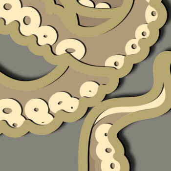 Intra απο ξύλο plywood 3mm-4mm πάχος – Octopus Multilayer/3D Octopus/Paper Δίασταση  20x20 cm INTRAFABR-66883292 - Image 5