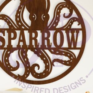 Intra απο ξύλο plywood 3mm-4mm πάχος – Octopus Name Sin Laser Δίασταση  20x20 cm INTRAFABR-109391857