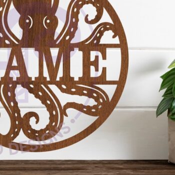 Intra απο ξύλο plywood 3mm-4mm πάχος – Octopus Name Sin Laser Δίασταση  20x20 cm INTRAFABR-109391857 - Image 2