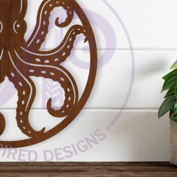 Intra απο ξύλο plywood 3mm-4mm πάχος – Πινακίδα Octopus Wall Art, Αρχείο Δίασταση 40x30 cm INTRAFABR-112894544 - Image 1