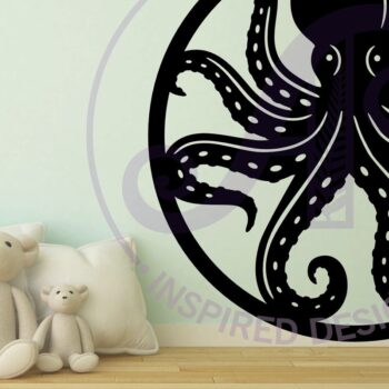 Intra απο ξύλο plywood 3mm-4mm πάχος – Πινακίδα Octopus Wall Art, Αρχείο Δίασταση 40x30 cm INTRAFABR-112894544 - Image 2