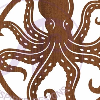 Intra απο ξύλο plywood 3mm-4mm πάχος – Πινακίδα Octopus Wall Art, Αρχείο Δίασταση 40x30 cm INTRAFABR-112894544 - Image 3