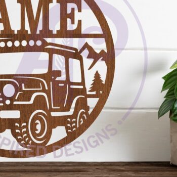 Intra απο ξύλο plywood 3mm-4mm πάχος – Πινακίδα ονόματος οχήματος εκτός δρόμου Cut Laser Δίασταση  20x20 cm INTRAFABR-100147958 - Image 1