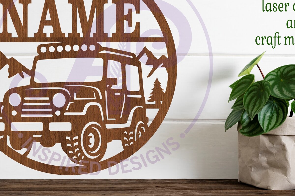 Intra απο ξύλο plywood 3mm-4mm πάχος – Πινακίδα ονόματος οχήματος εκτός δρόμου Cut Laser Δίασταση  20x20 cm INTRAFABR-100147958