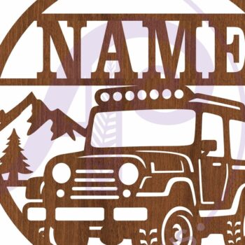 Intra απο ξύλο plywood 3mm-4mm πάχος – Πινακίδα ονόματος οχήματος εκτός δρόμου Cut Laser Δίασταση  20x20 cm INTRAFABR-100147958 - Image 4