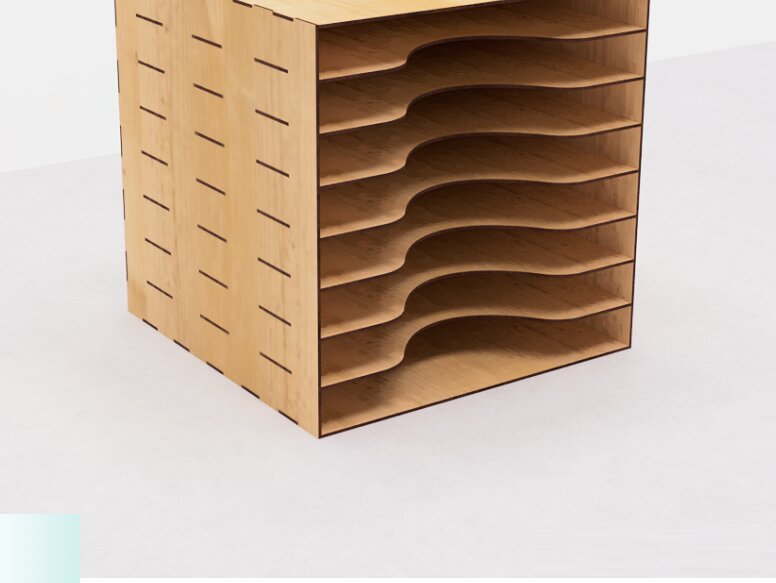 Intra απο ξύλο plywood 3mm-4mm πάχος – Οργάνωση εγγράφων γραφείου Αποκοπή με λέιζερ Δίασταση  20x20 cm INTRAFABR-104382602