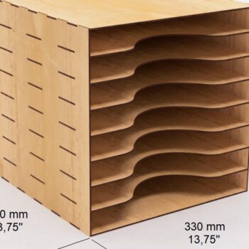Intra απο ξύλο plywood 3mm-4mm πάχος – Οργάνωση εγγράφων γραφείου Αποκοπή με λέιζερ Δίασταση 20x20 cm INTRAFABR-104382602 - Image 2