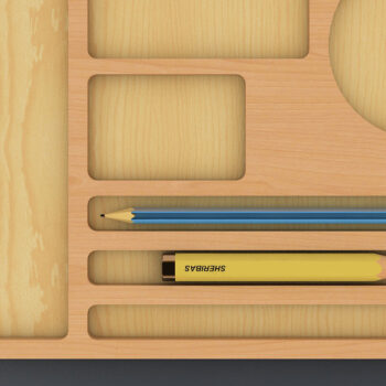 Intra απο ξύλο plywood 3mm-4mm πάχος – Πρότυπα κοπής Office Organizer 141 Δίασταση  20x20 cm INTRAFABR-58478140 - Image 1