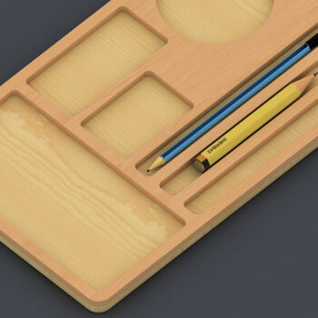 Intra απο ξύλο plywood 3mm-4mm πάχος – Πρότυπα κοπής Office Organizer 141 Δίασταση  20x20 cm INTRAFABR-58478140 - Image 2