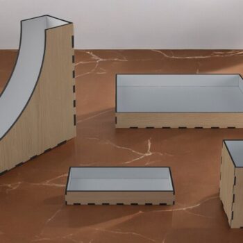 Intra απο ξύλο plywood 3mm-4mm πάχος – Αρχείο Office Organizer 205 Δίασταση  20x20 cm INTRAFABR-118424105 - Image 3