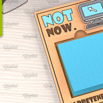 Intra απο ξύλο plywood 3mm-4mm πάχος – θήκη για κολλώδη σημειωματάρια γραφείου Δίασταση 20x20 cm INTRAFABR-102848367 - Image 1