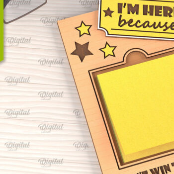 Intra απο ξύλο plywood 3mm-4mm πάχος – θήκη για κολλώδη σημειωματάρια γραφείου Δίασταση  20x20 cm INTRAFABR-102848460 - Image 7