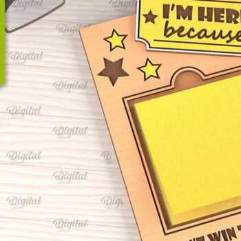 Intra απο ξύλο plywood 3mm-4mm πάχος – θήκη για κολλώδη σημειωματάρια γραφείου Δίασταση 20x20 cm INTRAFABR-102848485 - Image 1