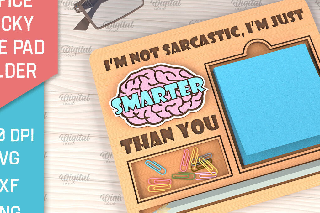 Intra απο ξύλο plywood 3mm-4mm πάχος – θήκη για κολλώδη σημειωματάρια γραφείου Δίασταση  20x20 cm INTRAFABR-102848562