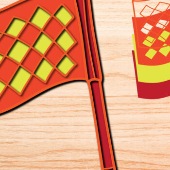 Intra απο ξύλο plywood 3mm-4mm πάχος – Offside Flag Multilayer Cut Mandala Δίασταση  20x20 cm INTRAFABR-25426583 - Image 1