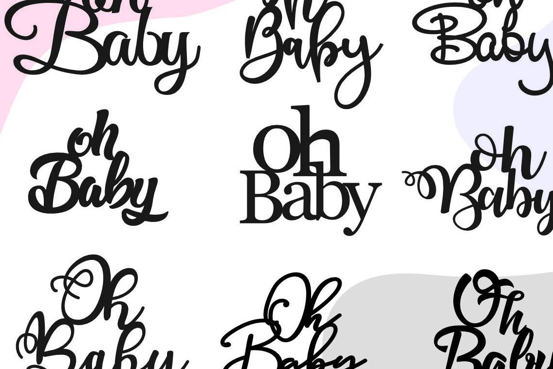 Intra απο ξύλο plywood 3mm-4mm πάχος – Oh Baby Bundle, Baby Shower Sign Δίασταση  40x30 cm INTRAFABR-35579859
