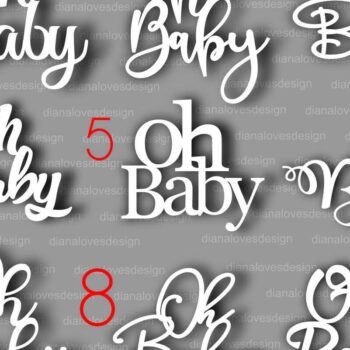 Intra απο ξύλο plywood 3mm-4mm πάχος – Oh Baby Bundle, Baby Shower Sign Δίασταση  40x30 cm INTRAFABR-35579859 - Image 3