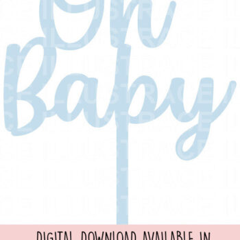 Intra απο ξύλο plywood 3mm-4mm πάχος – Oh Baby Cake Topper, Πρότυπο Δίασταση  20x20 cm INTRAFABR-100034774 - Image 3