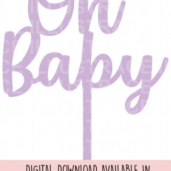 Intra απο ξύλο plywood 3mm-4mm πάχος – Oh Baby Cake Topper, Πρότυπο Δίασταση  20x20 cm INTRAFABR-100034774 - Image 4