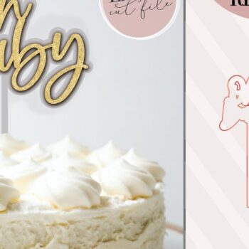 Intra απο ξύλο plywood 3mm-4mm πάχος – Oh Baby Cake Topper Δίασταση  20x20 cm INTRAFABR-71918147 - Image 1