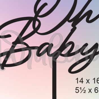 Intra απο ξύλο plywood 3mm-4mm πάχος – OH BABY CLASSIC TOPER CAKE Δίασταση  20x20 cm INTRAFABR-58694991 - Image 3