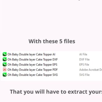 Intra απο ξύλο plywood 3mm-4mm πάχος – Oh Baby Double Layered Cake Topper Δίασταση  20x20 cm INTRAFABR-123021136 - Image 3